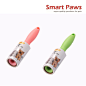 Smart Paws 高档宠物滚筒粘毛器60PCS一卷猫狗粘毛筒