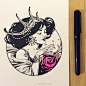 气氛浓厚的黑白装饰画手绘
.
人物插画艺术家
.
Maria Dimova ​​​​