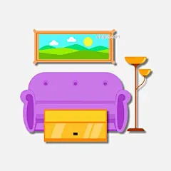 矢量手绘卡通家具图片大小4167x4167px 图片尺寸317.22 KB 来自PNG搜索网 pngss.com 免费免扣png素材下载！茶几#灯光#褐色#画框#黄色#家具#卡通#卡通手绘#落地灯#木头桌子#皮沙发#沙发#矢量#