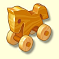 Wooden horse, toy (icon) - art DZ3D - Social Quantum - 2016