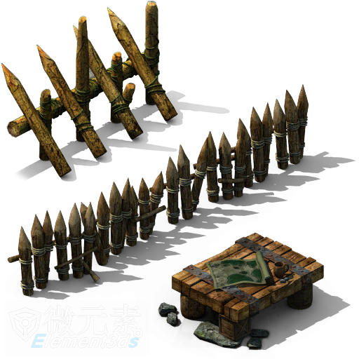 【微元素】3转2场景源资源 猎国PNG,...