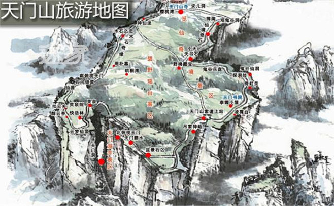天门山地图