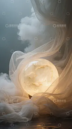 水晶球发光纱布背景高清模板免费下载-趣麦麦图