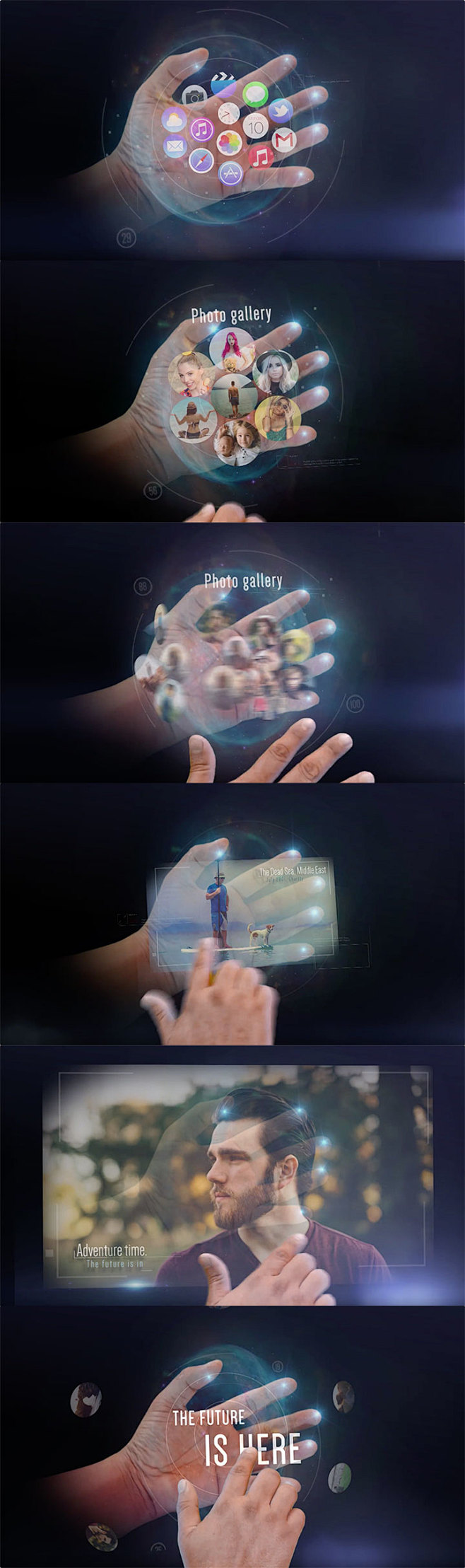 未来虚拟现实交互模拟特效展示效果视频模版...