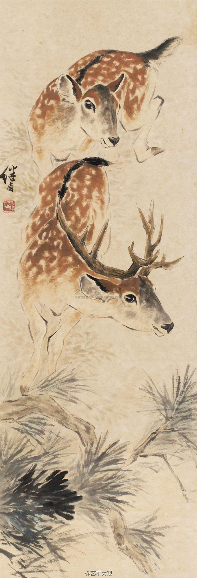 国画】刘继卣动物画作品欣赏——刘继卣（1918--1983）天津市人，中国近