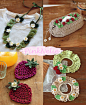 Cute Crochet Strawberry Lovely  Accessories