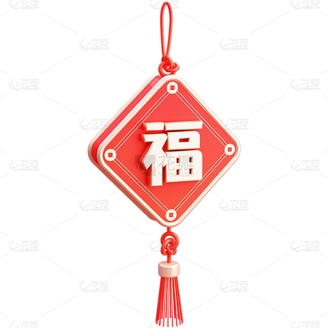 春节新年过年龙年3D立体C4D中国结元素素材