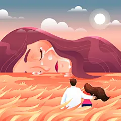 心理健康日抑郁症精神压力释放心理咨询治疗插画海报ai设计素材-淘宝网