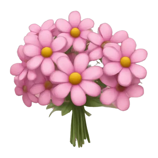 Bouquet pink flowers emoji-花瓣网