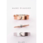 韩国首饰品牌Mano Diamond。这样子的戒指款式无论当婚戒还是对戒都超美啊！！！