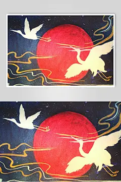 唯美古风经典国潮风插画