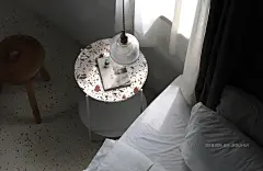 几度灰 新品 水磨石边几