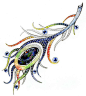 Master Exclusive  Peacock Feather Brooch