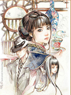 提提琴采集到小说插画美人