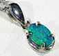 Cute Crystal Opal Doublet  into Sterling Silver pendant CF 1319