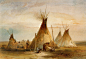 Paintings, photography & design/fashion / Karl Bodmer - Sioux teepee from Volume 1 of 'Travels in th...