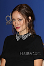 奥利维亚·维尔德(Olivia Wilde)佩戴EF Collection耳环&手镯亮相2014年第71届金球奖提名名单揭晓活动