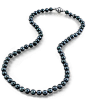 5.0-5.5mm Japanese Akoya Black Pearl Necklace- AA+ Quality