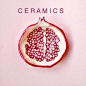 Table cover C E R A M I C S by # H E L L O  creativity #fruityceramic #pomegrana