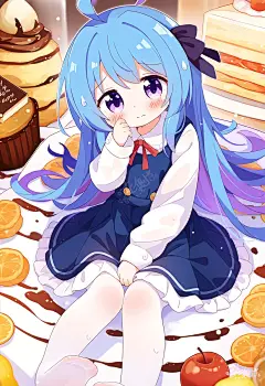 #碧蓝航线 指挥官甜甜的糕点虽好可以不要多吃哦～ - 左侧_的插画