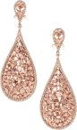 Pink Diamond and Rose Gold Earrings-The earrings feature full cut, pear, marquise, oval, and cushion shaped diamonds