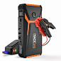 Amazon.com: TACKLIFE T8 Car Jump Starter - 800A Peak 18000mAh, 12V Auto Battery Booster (up to 6.5L gas, 5.5L diesel engine), Portable Power Pack with Smart Jumper Cables, Quick-charge, LCD Screen & Compass: Automotive