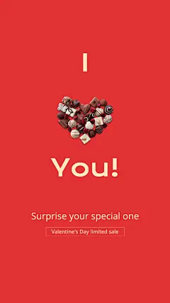 Creative Lover's Day Chocolates Sale Ecommerce Story