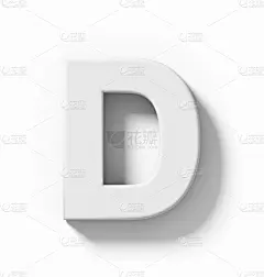 英文字母d,阴影,白色,三维图形,分离着色,遮罩,灰度图像,垂直画幅,正面视角,字母