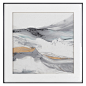 现代中式雪山风景手绘油画沙发背景墙双联画客厅装饰画走廊过道画-tmall.com天猫