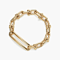 Tiffany HardWear 系列:18K 黄金链环手链