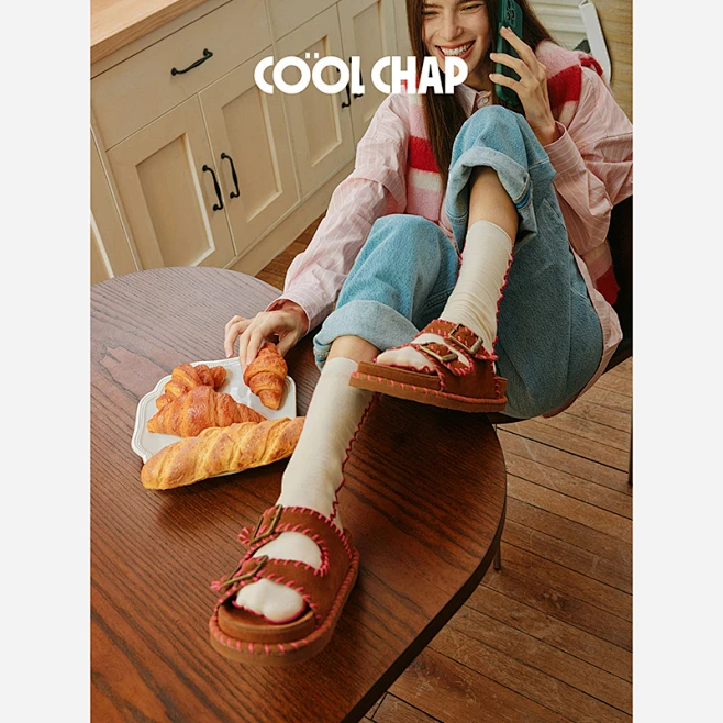COOLCHAP进口牛反绒手工勃肯鞋女鞋一字拖软底外穿勃肯凉拖鞋-花瓣网