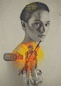 Star Wars Heroes & Villains: The Force Awakens I : Series of posters that features the main movie characters from Star Wars: The Force Awakens.These are pencil/charcoal drawings —promotional photos used as reference— scanned, assembled, enhanced (leve