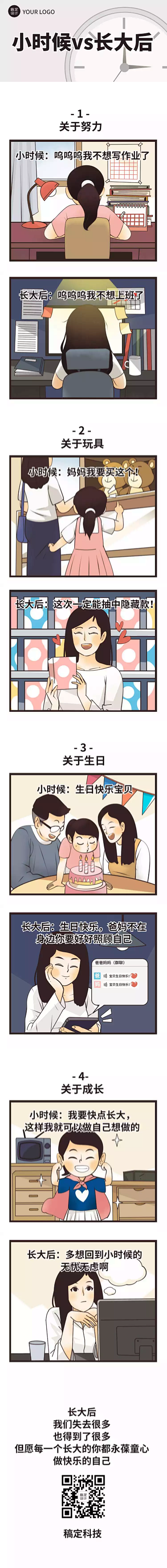 六一儿童节快乐热点话题小时候条漫