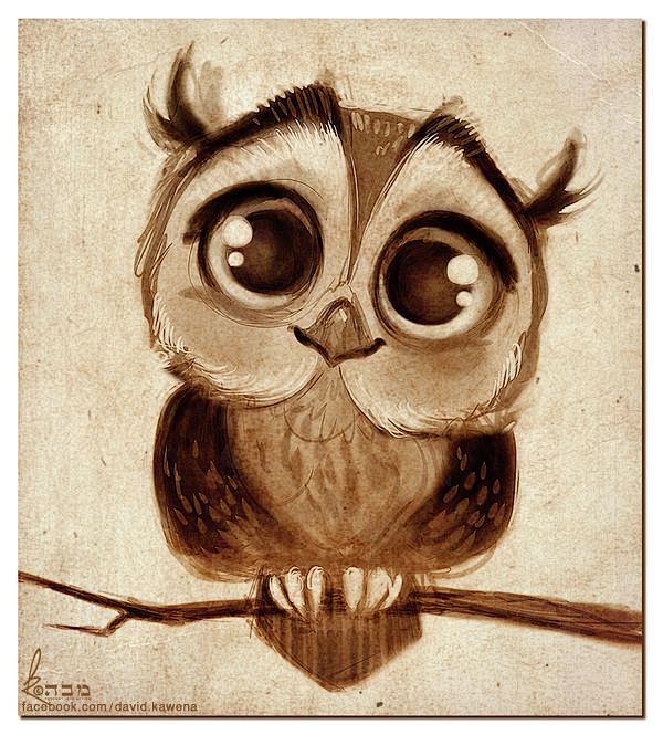 Doodles cute owl dra...