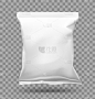 Realistic pillow bag on transparent background.