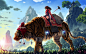 General 1920x1200 tiger artwork digital art fantasy art anime original characters anime girls tigre _peruano::V  illustration futuristic mountains