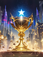 ikeayip_Twinkling_stars_at_night_small_golden_trophy_standing_i_eb6be385-b8eb-4ac4-b493-c64f792af2af