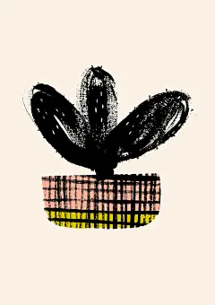 【花卉插画系列图集下载】创意叶子草本花卉绘画/抽象植物绘画临摹作品/水彩iPad手绘作品
