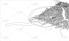 城市,轮廓,概念,时尚,金属丝,建筑结构,现代,建筑业,三维图形,剪影