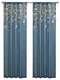 Flower Drops Window Curtain Single Panel, Purple curtains