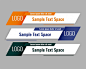 Modern style lower third banners template set