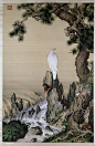 郎世宁嵩献英芝图轴