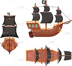 狗,木制,海洋,海盗,旅途,帆,丰富,船,乘船游,复古