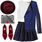 A fashion look from July 2014 featuring v neck sleeveless top, floral leather jacket and cotton skirt. Browse and shop related looks.