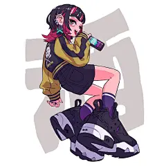 osakechan0 萌系  osaka 平涂 梦幻 cute 枪143