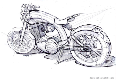 䜩雁燕采集到摩托车手绘