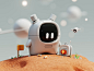 Cute Planet #004 – The Explorer 3d animation astronaut c4d character design cute cute cute 3d cute character cute planet explorer illustration isometric nft nfts planets product design redshift render 机器人