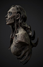 Clay skull girl (Speed sculpt stream), Olya Anufrieva : Based on art of Aleksandra Alekseeva https://www.artstation.com/artwork/LRNvR