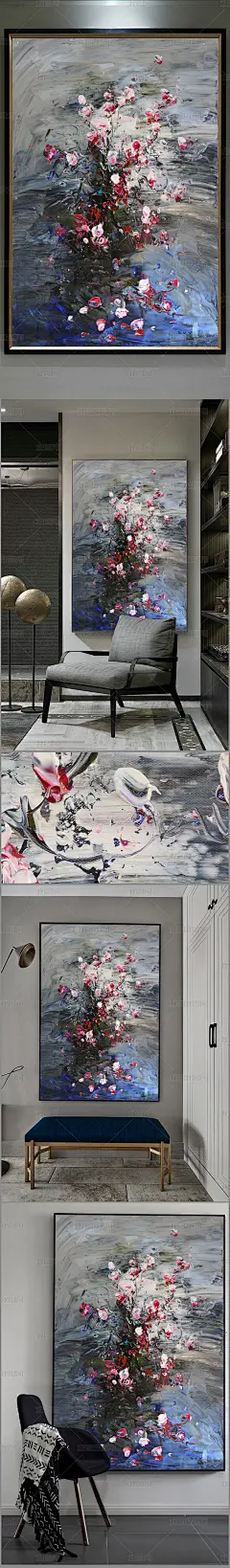 高清立体抽象油画艺术玄关（一千五百二十五）