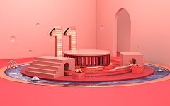 没有睡觉采集到背景-C4D